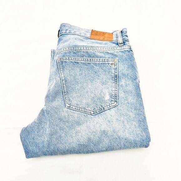 Madewell Low-Slung Straight Button Fly Light Wash Denim Jeans Size 28P - Picture 1 of 9